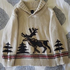 Baby Gap (Size 5) Reindeer Sweater V- Neck